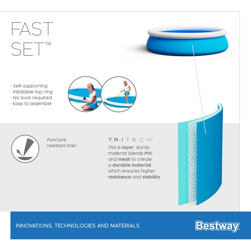 Bestway Fast Set Pool mit Aufbauanleitung