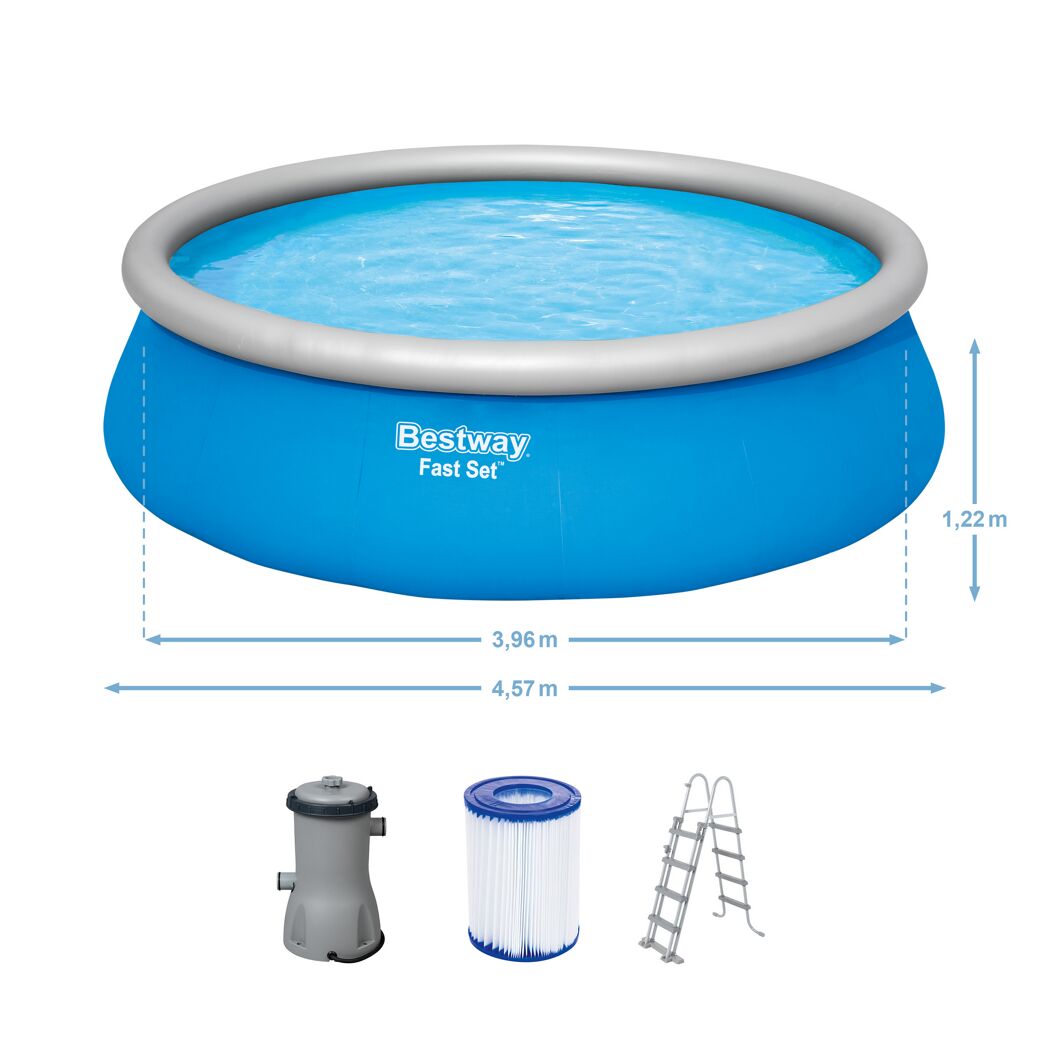 Bestway Fast Set Pool mit Pumpe und Leiter