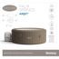Runder, brauner LAY-Z-SPA Whirlpool mit Pumpe.