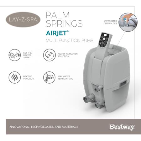 17. Bild von Whirlpool 'Lay-Z-Spa® Palm Springs AirJet™' taupe/weiß Ø 196 x 71 cm
