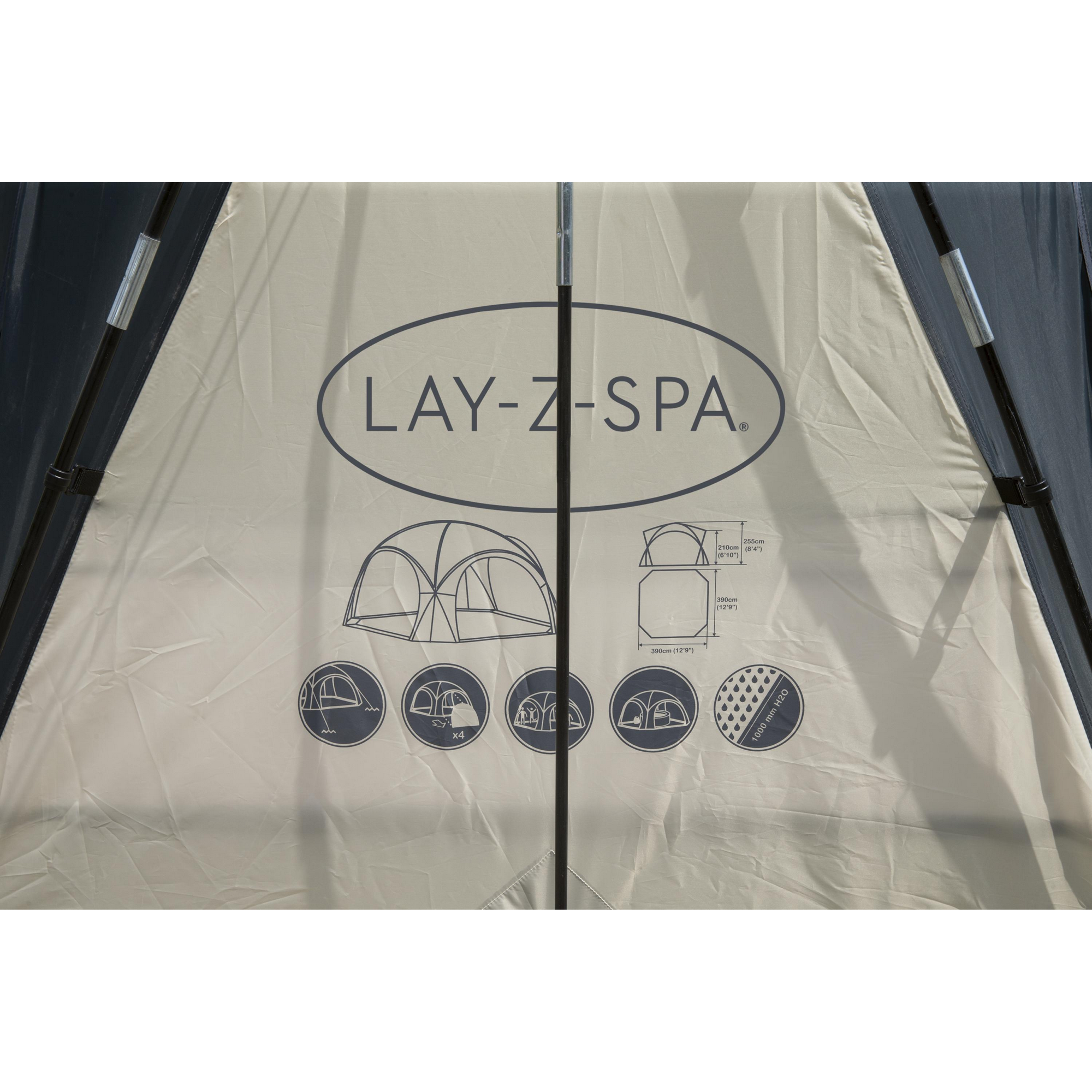 Pavillon 'Lay-Z-Spa' beige 390 x 390  x 255 cm + product picture