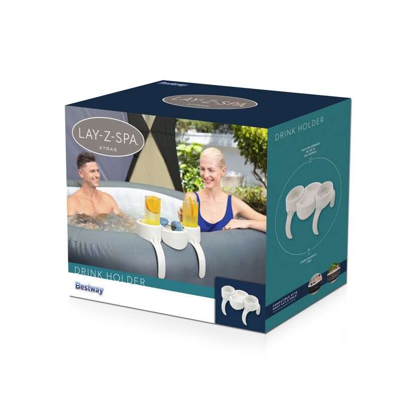 Lay-Z-Spa Getränkehalter, zwei Personen im Whirlpool