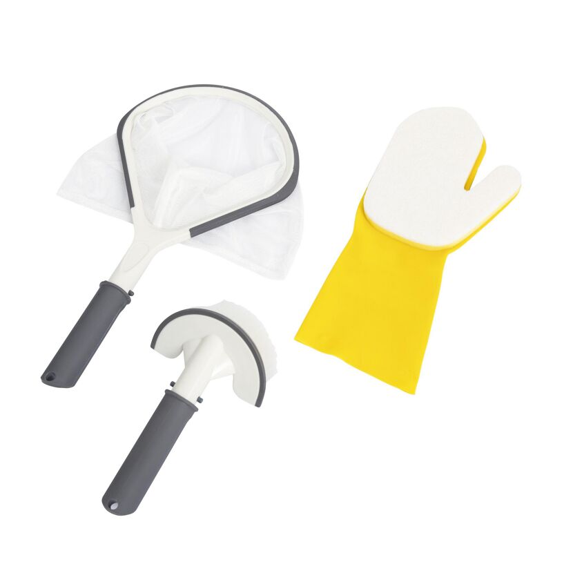 LAY-Z-Spa Reinigungsset: Kescher, Bürste und Handschuh
