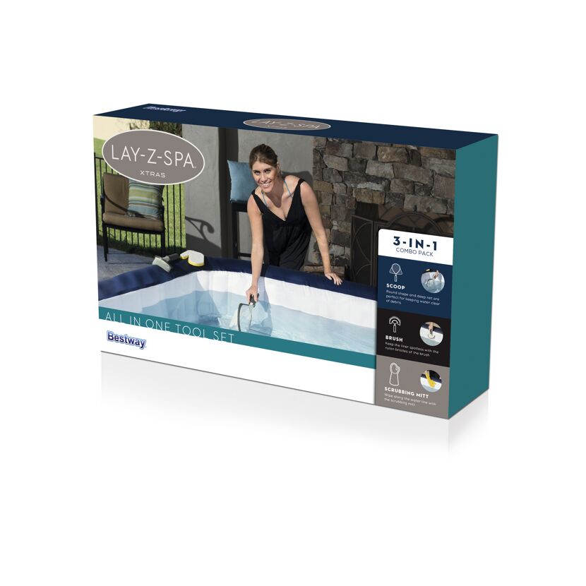 Lay-Z-Spa Reinigungsset mit Kescher, Bürste und Schwamm