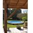 Achteckiger Pool im Garten