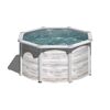 Aufstellpool mit Holzoptik
