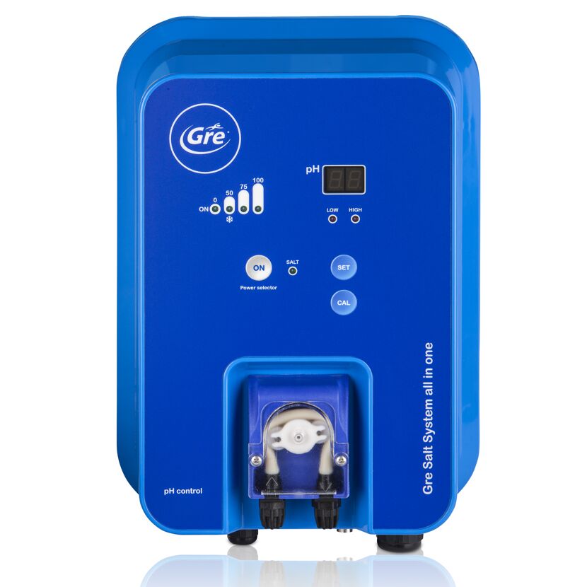 Salz-Elektrolyse-System mit PH-Regler und Dosierpumpe, für Pools mit bis zu 60 m³