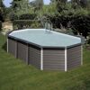 Composite Pool-Set 'Avantgarde' 386 x 154 x 664 cm mit Sandfilter und Trittleiter
