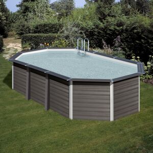 Composite Pool-Set 'Avantgarde' 386 x 154 x 664 cm mit Sandfilter und Trittleiter