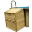 Holzschrank am Pool