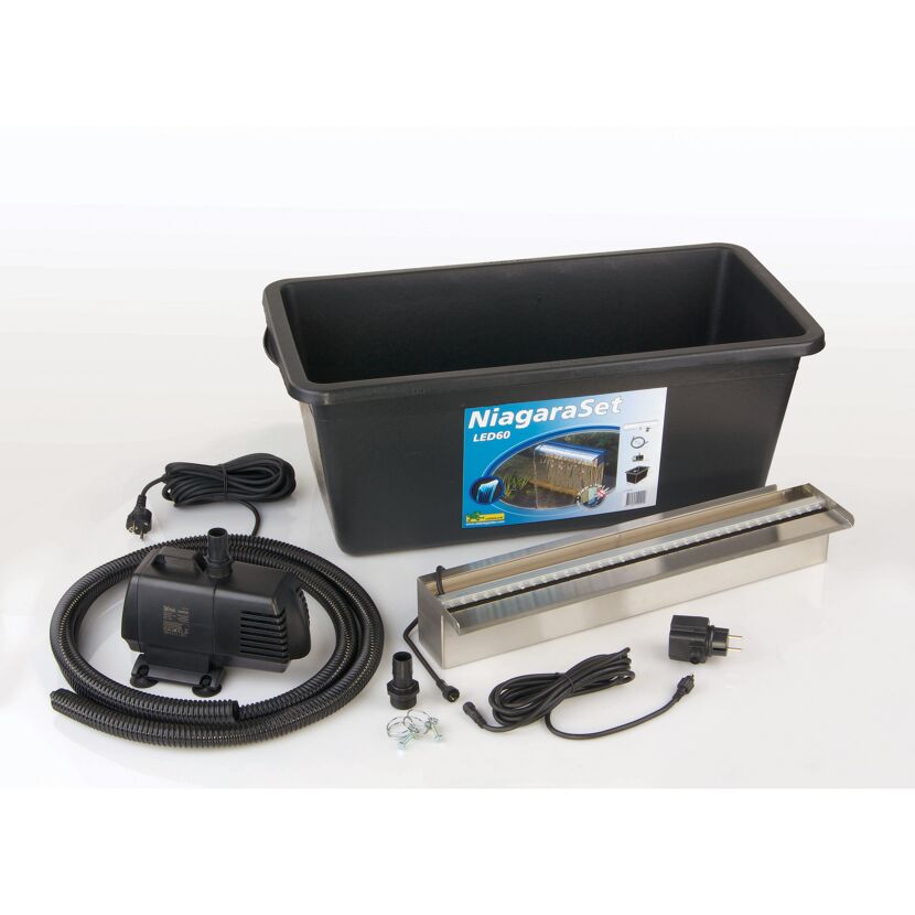Niagara Wasserfall Set LED60 mit Pumpe und Zubehör