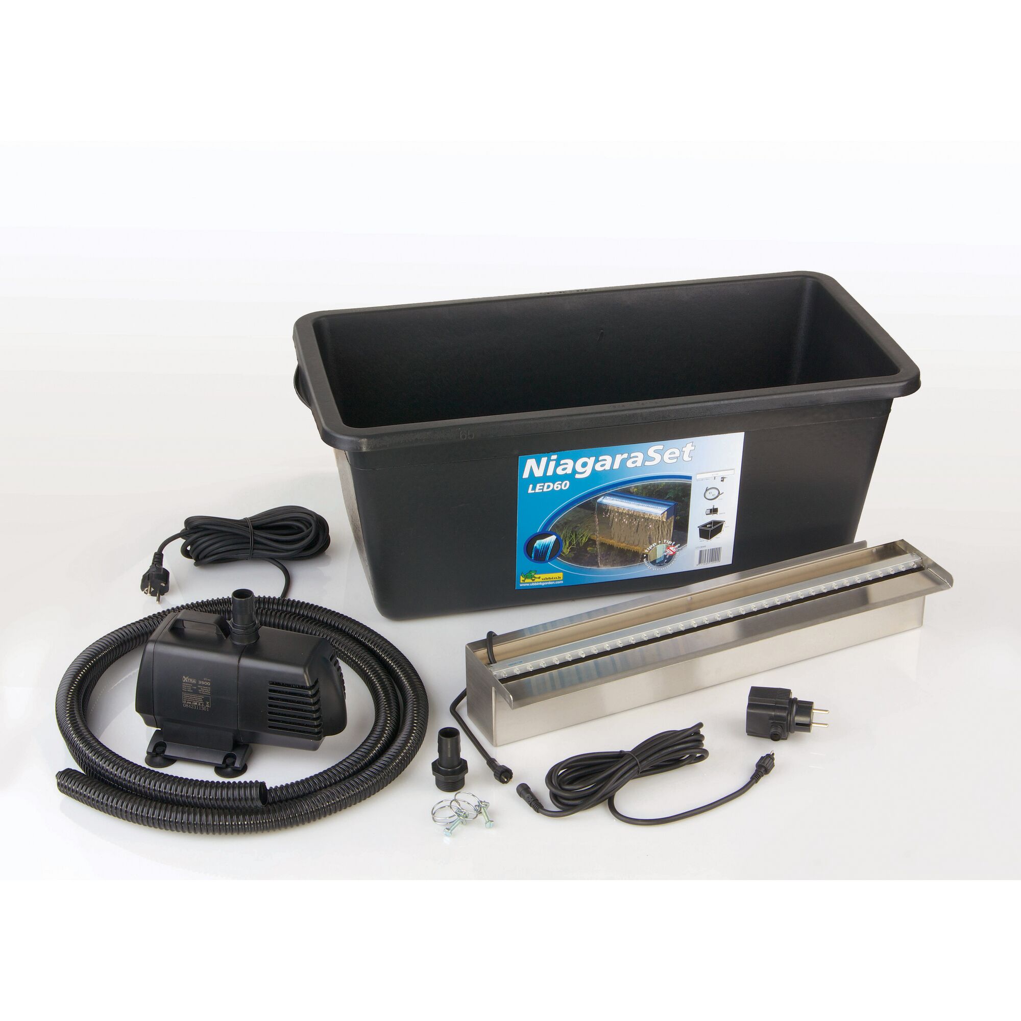 Niagara Wasserfall Set LED60 mit Pumpe und Zubehör