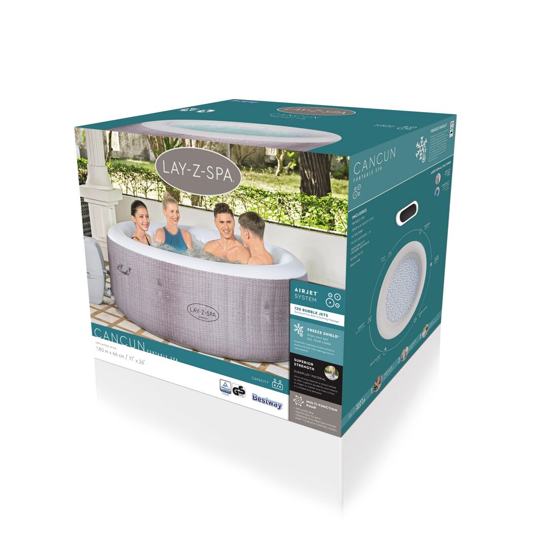 Lay-Z-Spa Cancun Whirlpool, drei Personen im Whirlpool