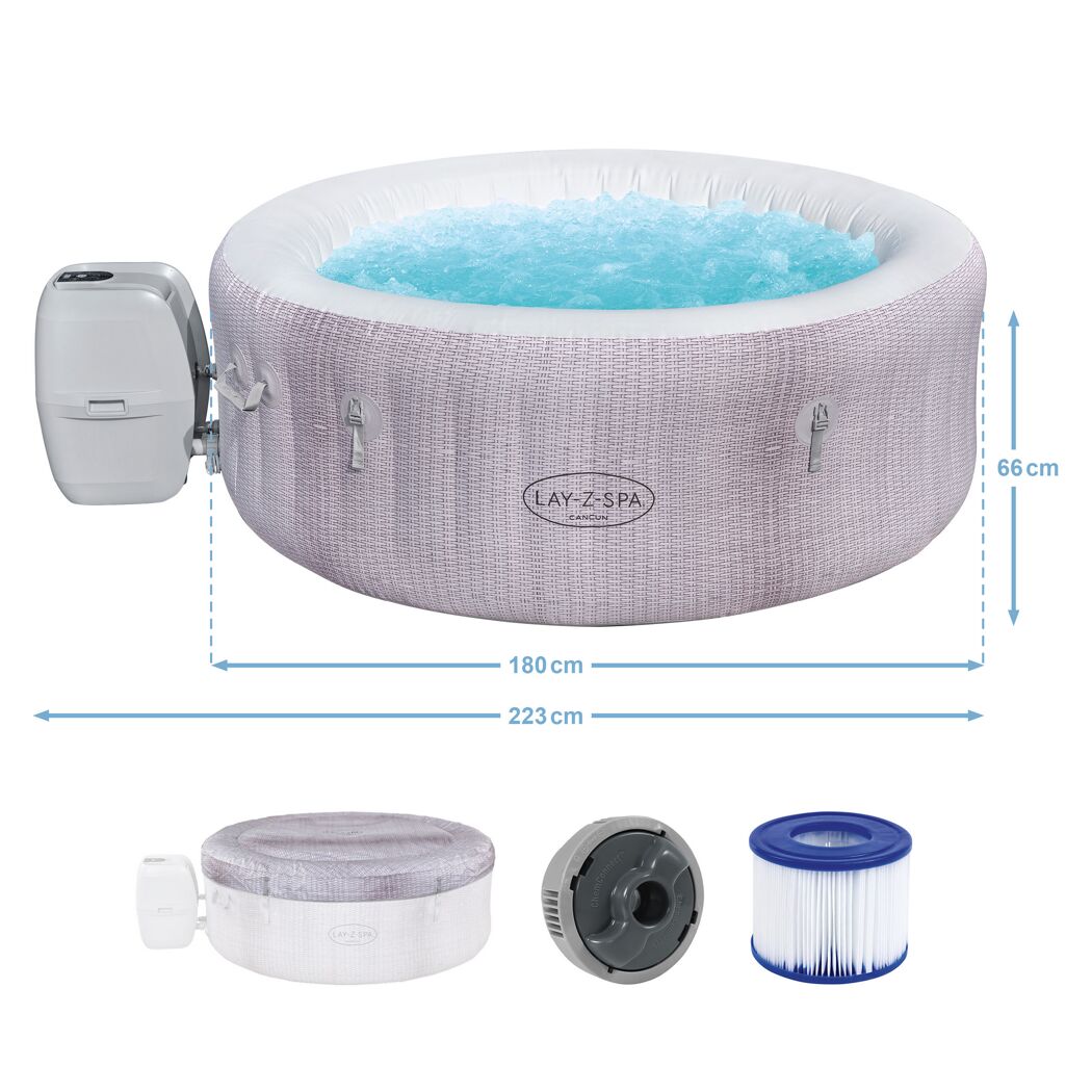 Aufblasbarer Whirlpool Lay-Z-Spa Cancun mit Zubehör
