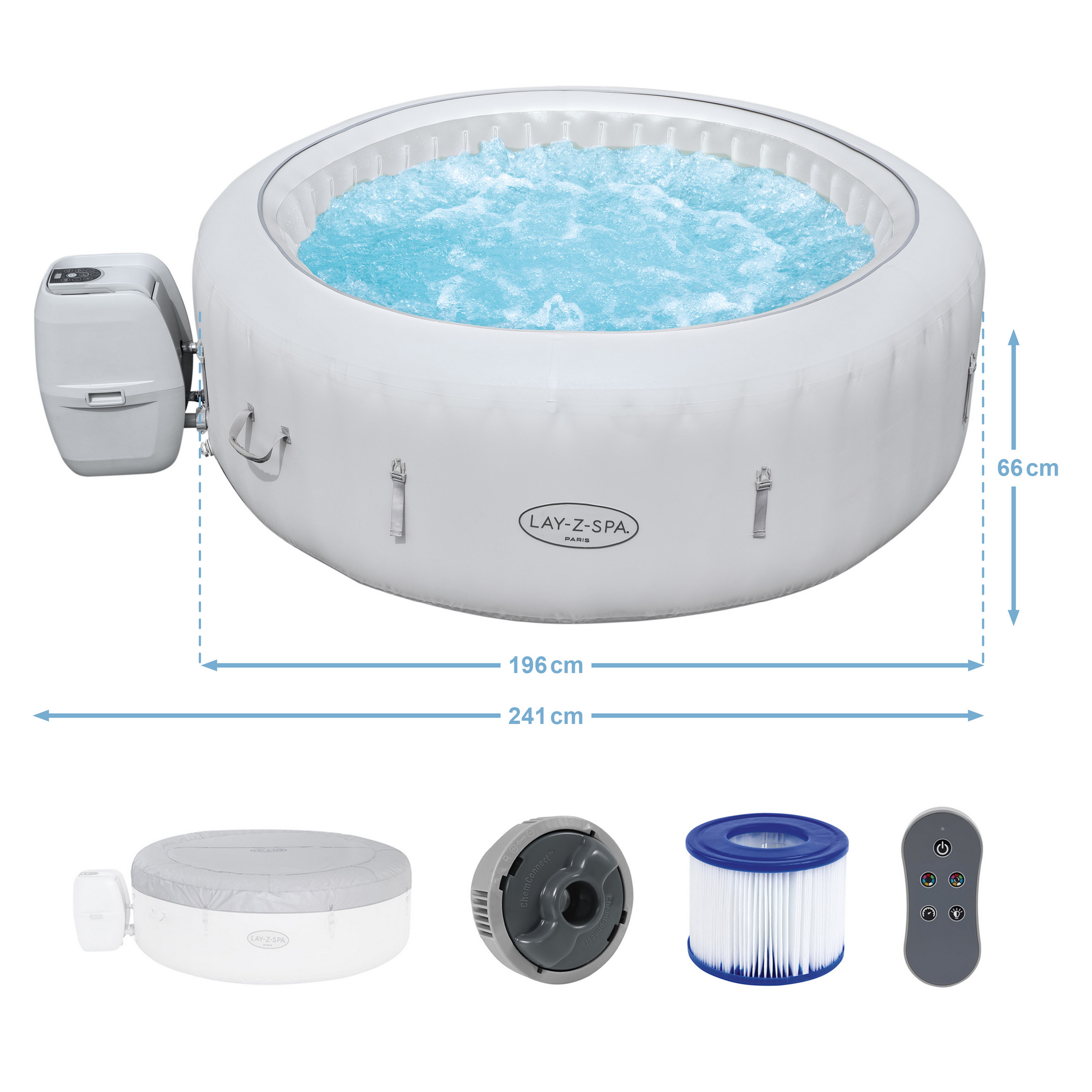 Whirlpool 'Lay-Z-Spa™ Paris AirJet' weiß Ø 196 x 66 cm + product picture