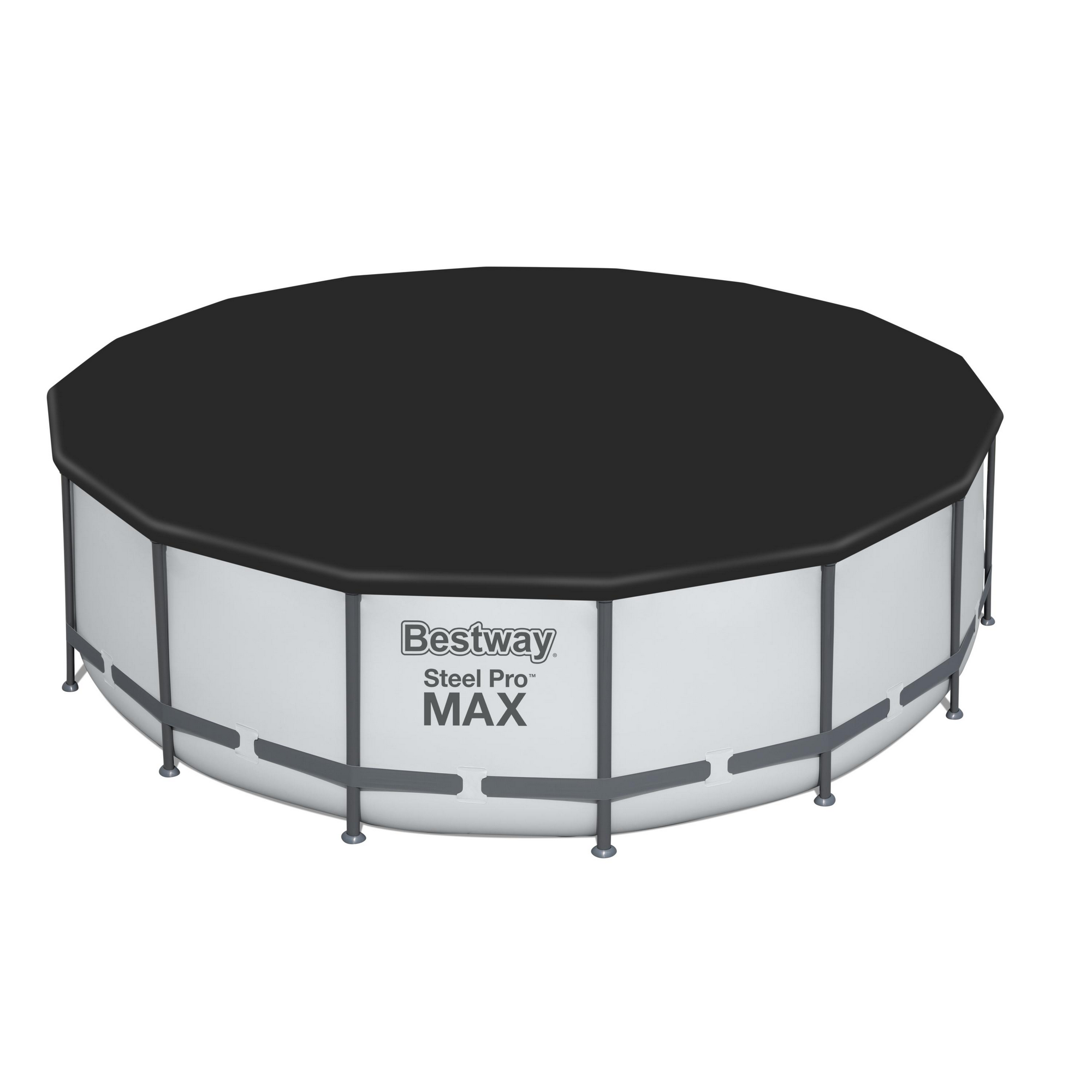 Aufstellpool 'Steel Pro MAX' Komplett-Set, grau rund Ø 488 x 122 cm + product picture