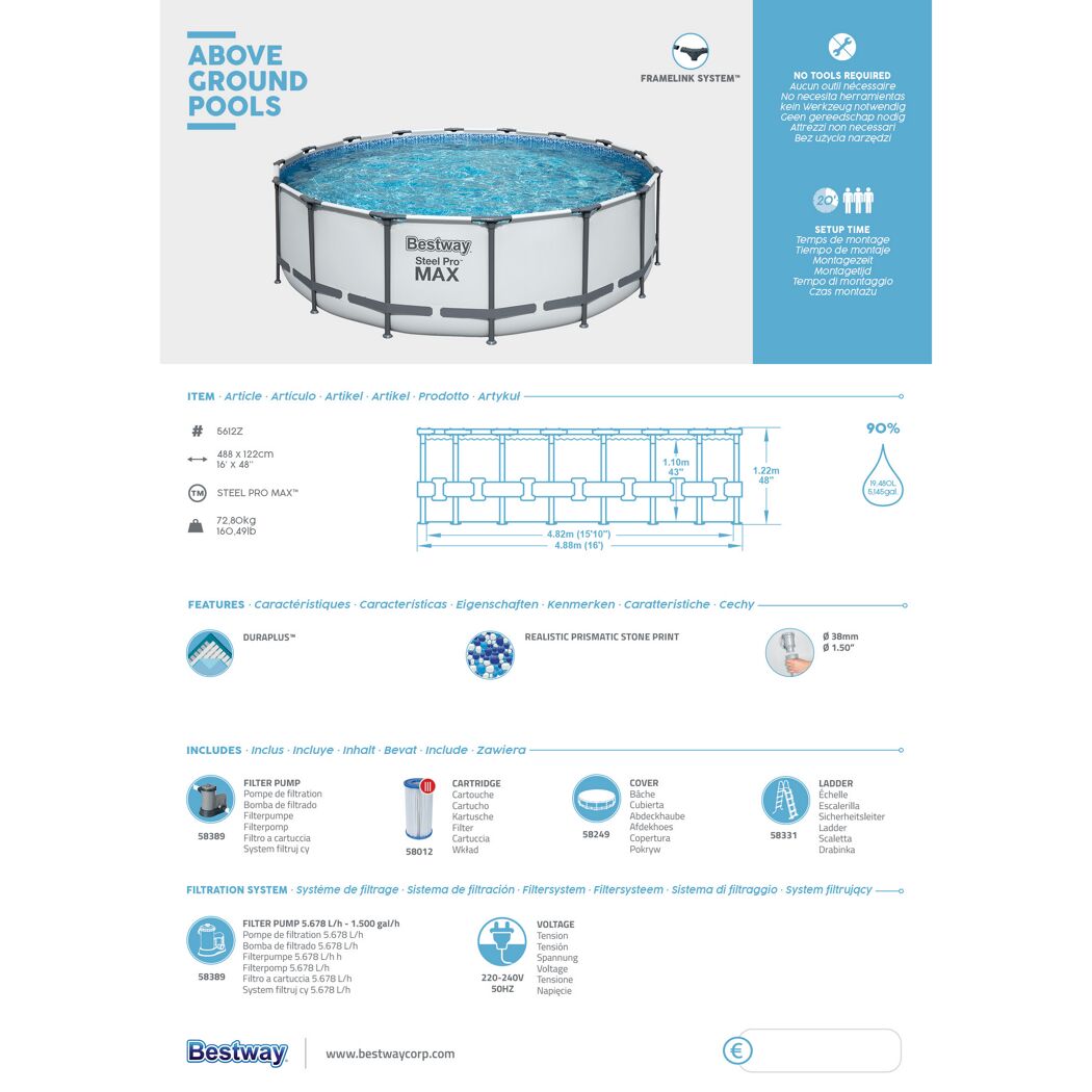 Bestway Steel Pro Max Aufstellpool