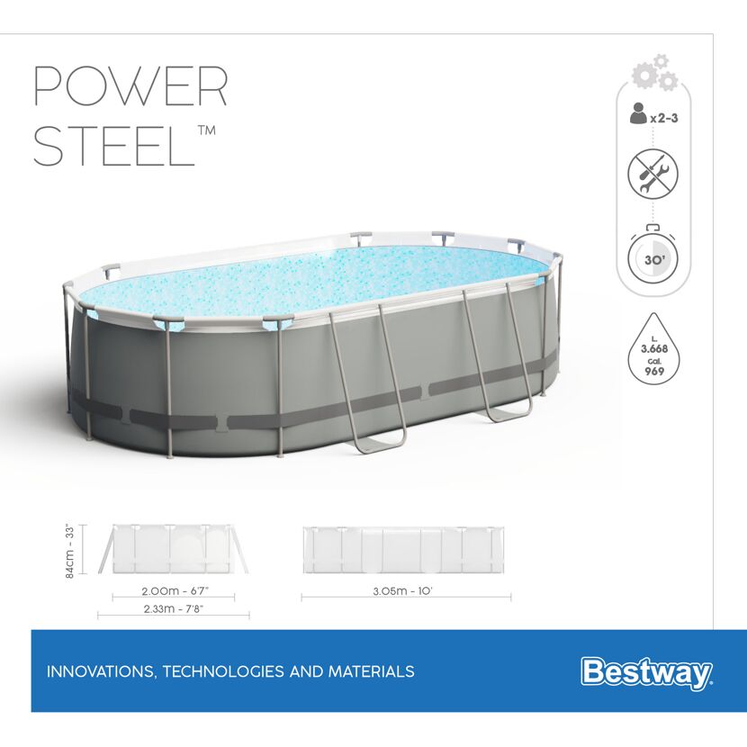Ovaler Aufstellpool Power Steel von Bestway