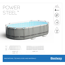 Verkleinertes Bild von Aufstellpool 'Power Steel' grau oval 305 x 200 x 84 cm, mit Filterpumpe