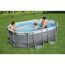 Familie im aufblasbaren Bestway Power Steel Pool