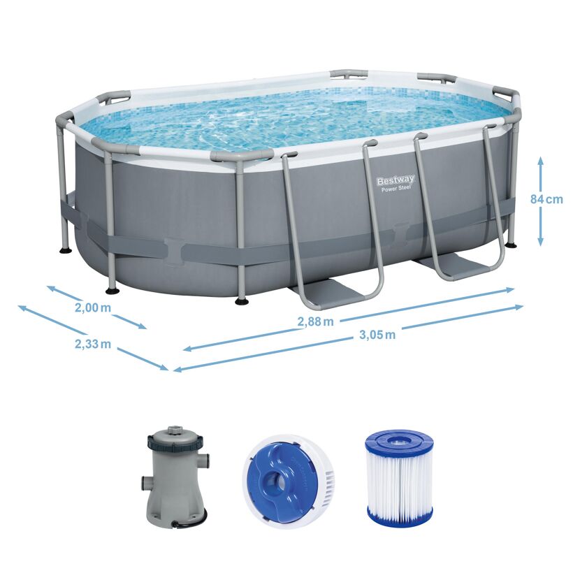 Bestway Power Steel Pool mit Filterpumpe