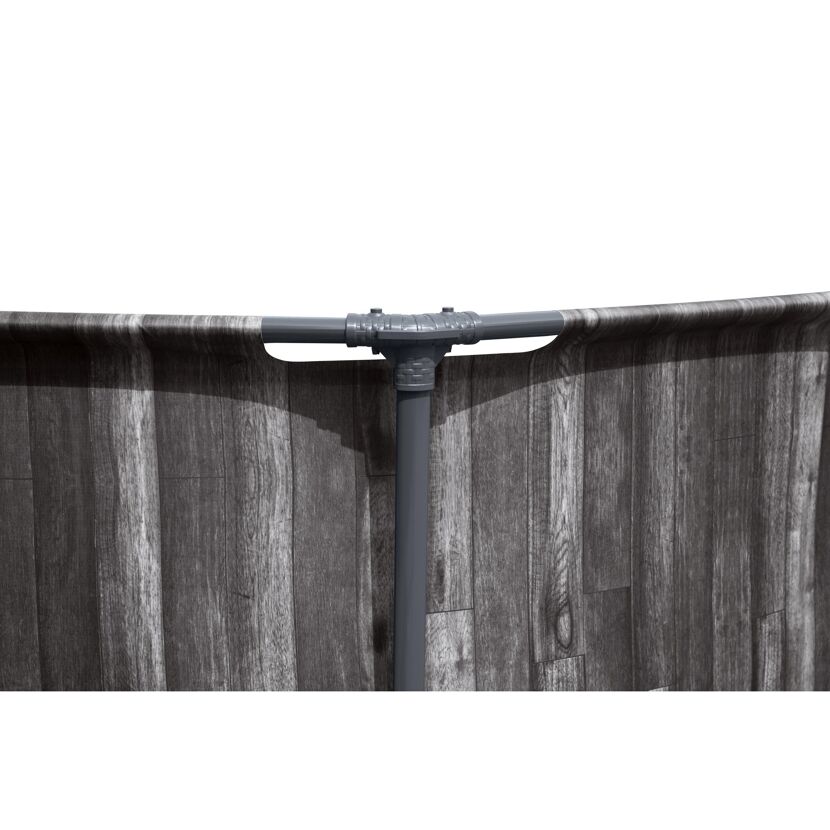 Poolrahmen mit Holzoptik