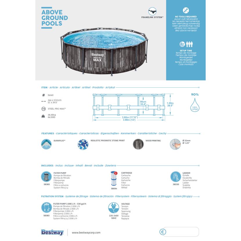 Bestway Steel Pro MAX Aufstellpool