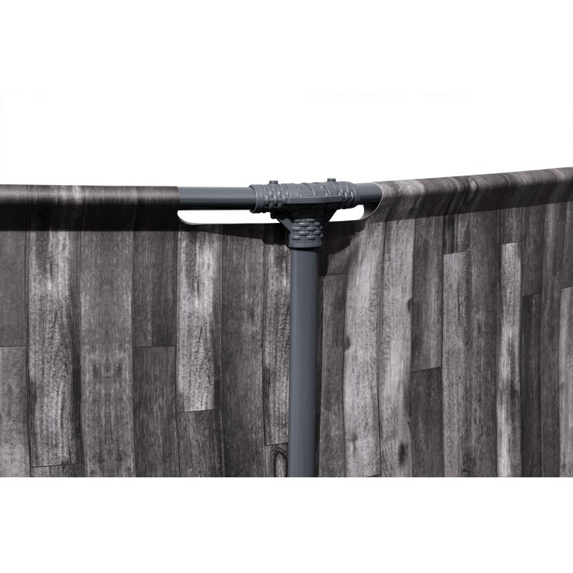Poolrahmen mit Holzoptik
