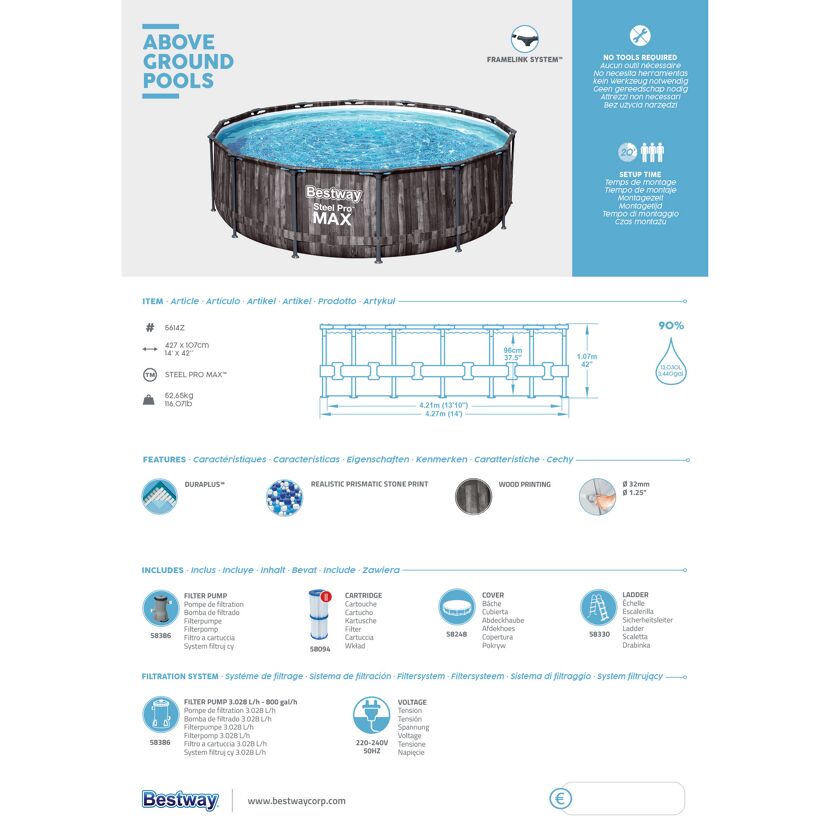 Bestway Steel Pro MAX Aufstellpool
