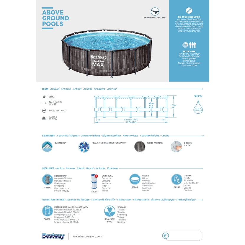 Bestway Steel Pro MAX Aufstellpool