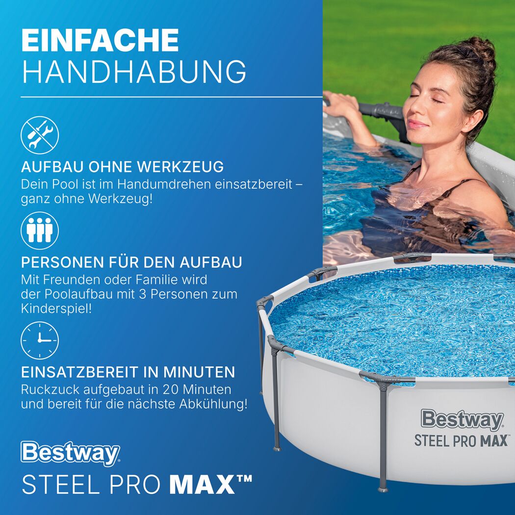Frame-Pool 'Steel Pro Max' Ø 305 x 76 cm