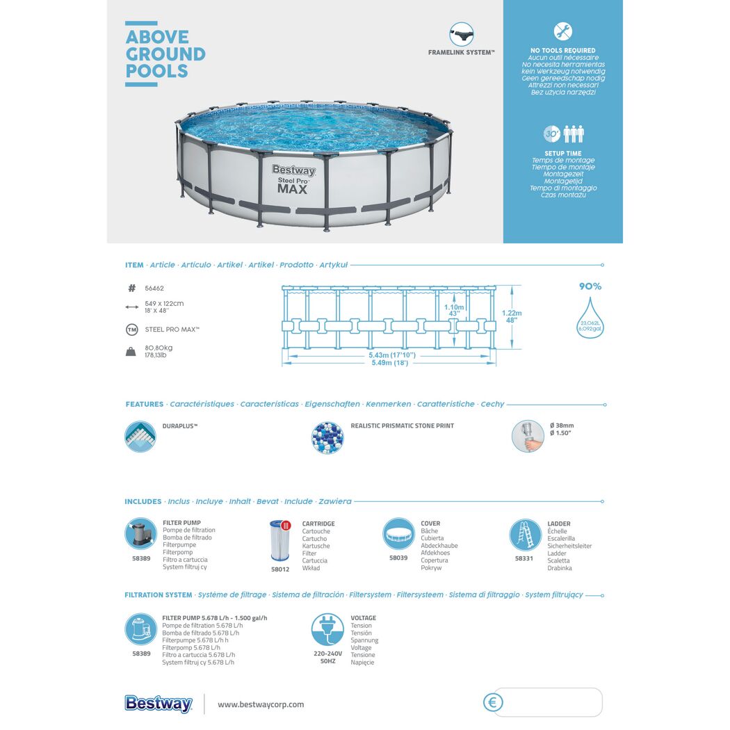 Bestway Steel Pro MAX Aufstellpool