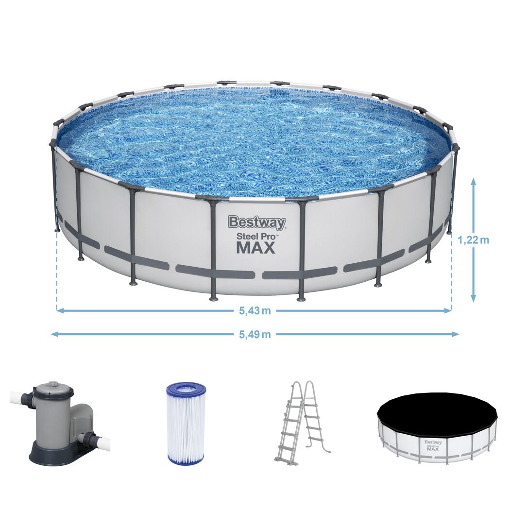 Bestway Steel Pro Max Pool mit Zubehör