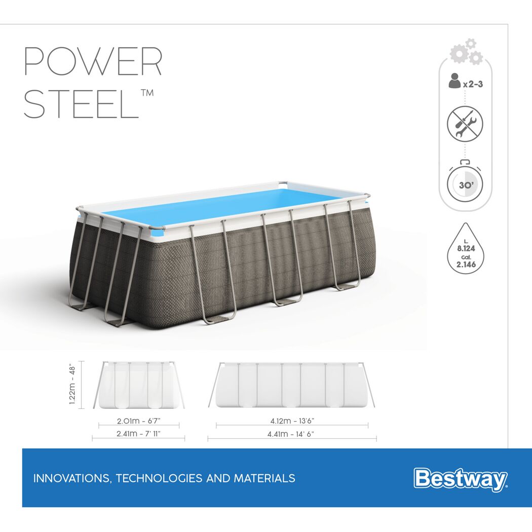 Bestway Power Steel Pool mit Stahlrahmen