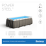 Verkleinertes Bild von Aufstellpool 'Power Steel™' Komplett-Set, grau rechteckig 412 x 201 x 122 cm