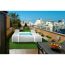 Pool auf Dachterrasse mit Blick auf Stadt