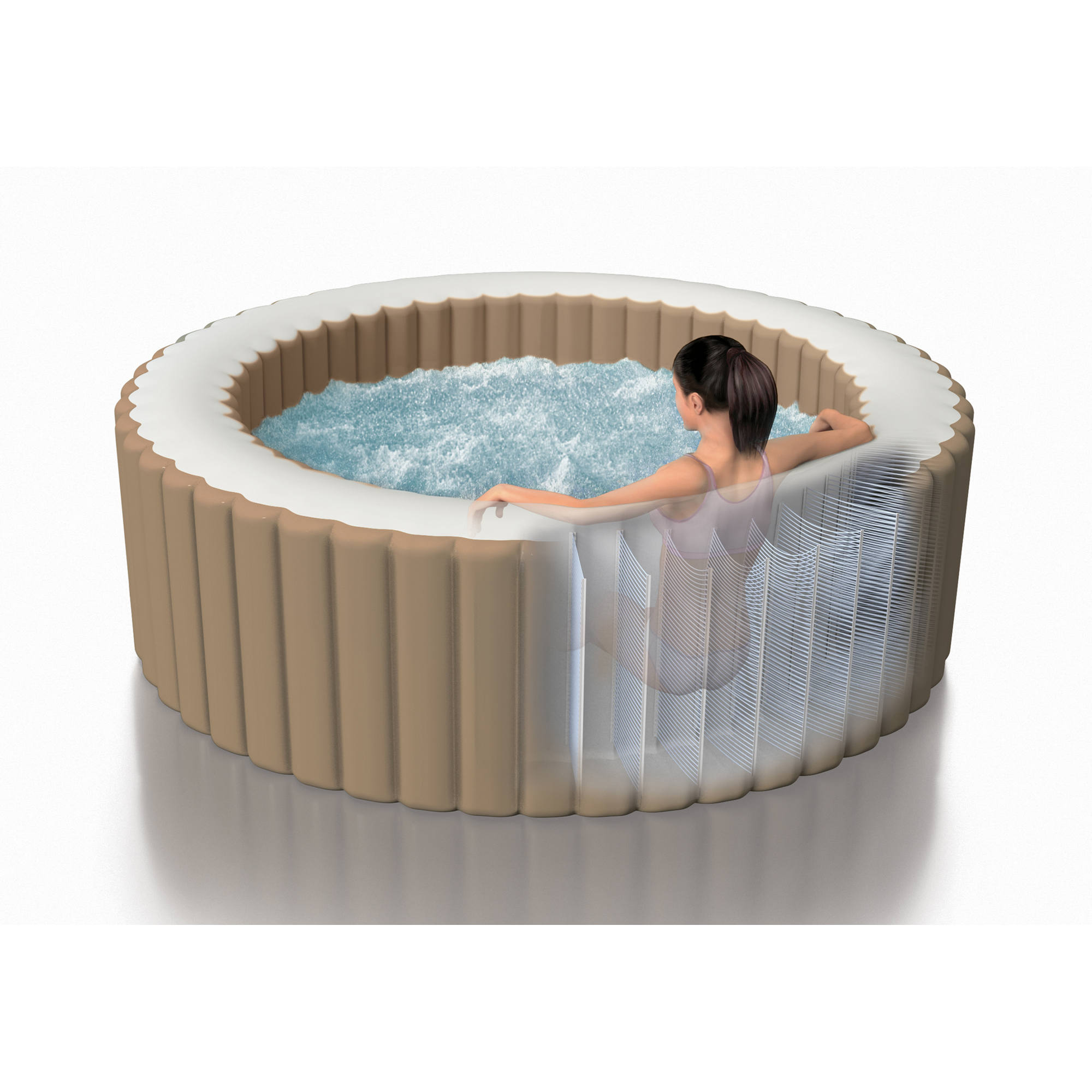 Whirlpool 'PureSpa™' 77-Bubble Massage beige Ø 196 x 71 cm + product picture