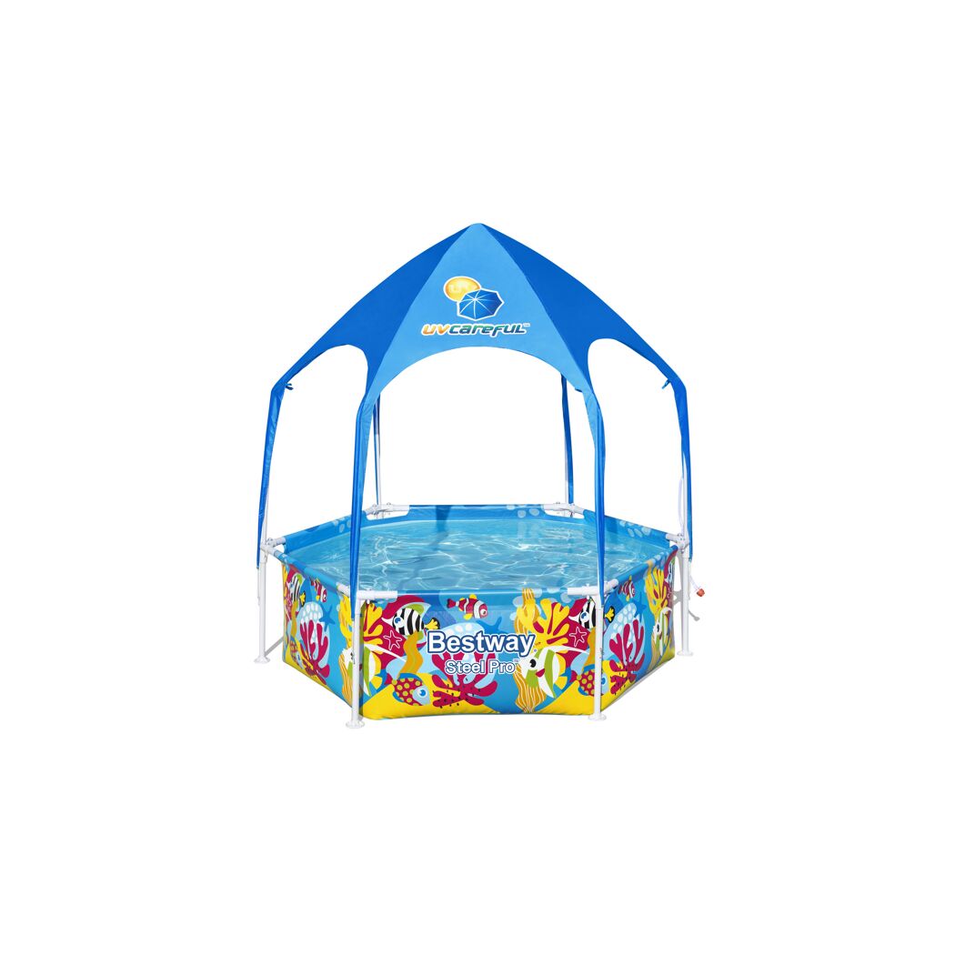 Bestway Planschbecken mit Dach und Unterwasserwelt-Motiv