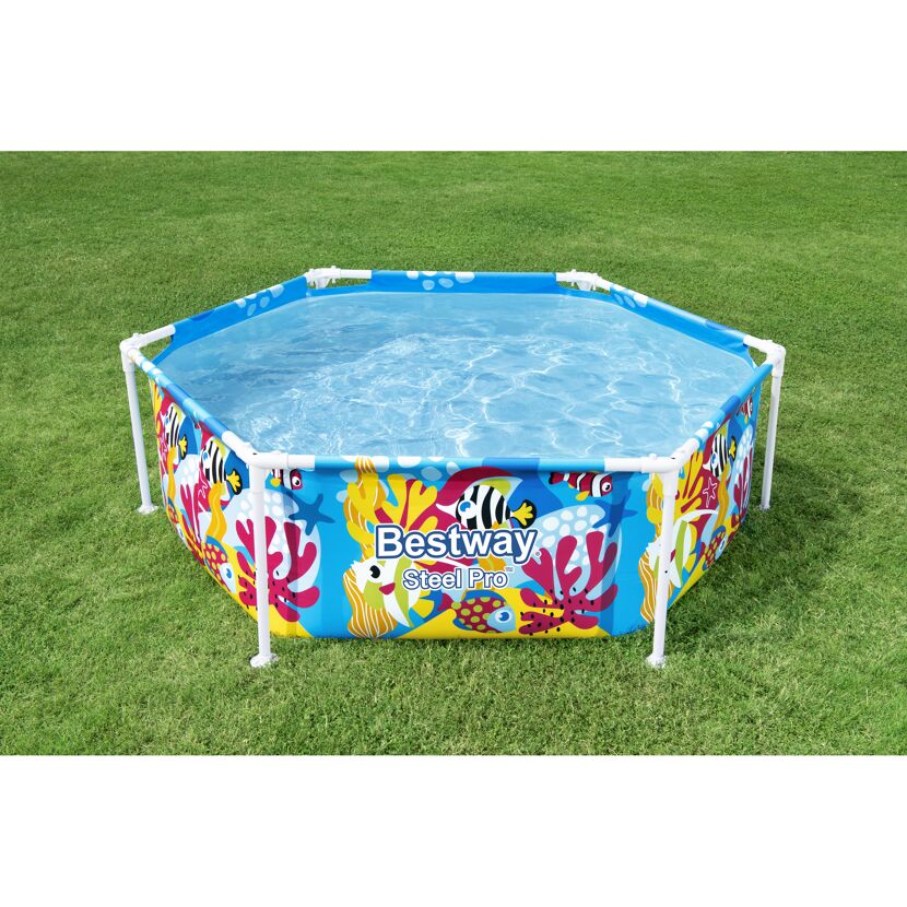 Bestway Steel Pro Planschbecken mit Unterwasserwelt-Motiv