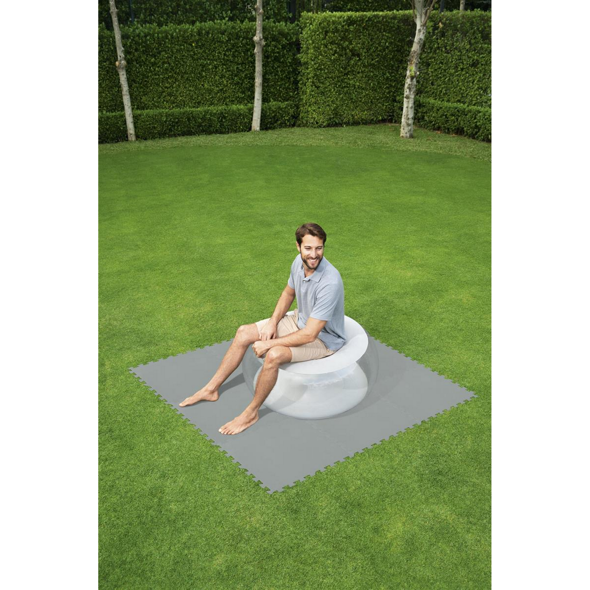 Pool-Bodenschutzmatten 'Flowclear' grau 50 x 50 cm 9 Stück + product picture