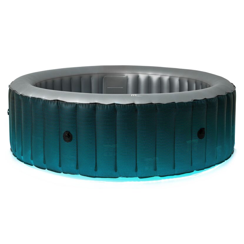 Aufblasbarer Whirlpool mit blauer Beleuchtung