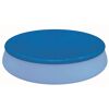 Blaue Poolabdeckung für einen runden Pool