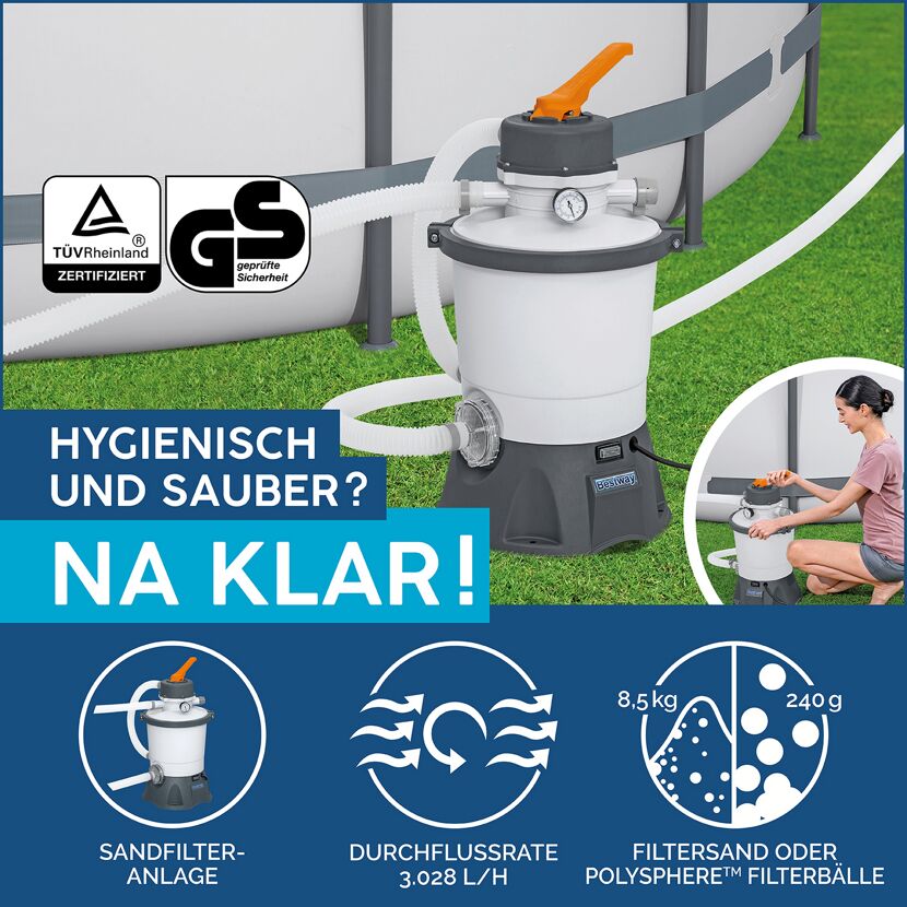 Sandfilteranlage für Pools