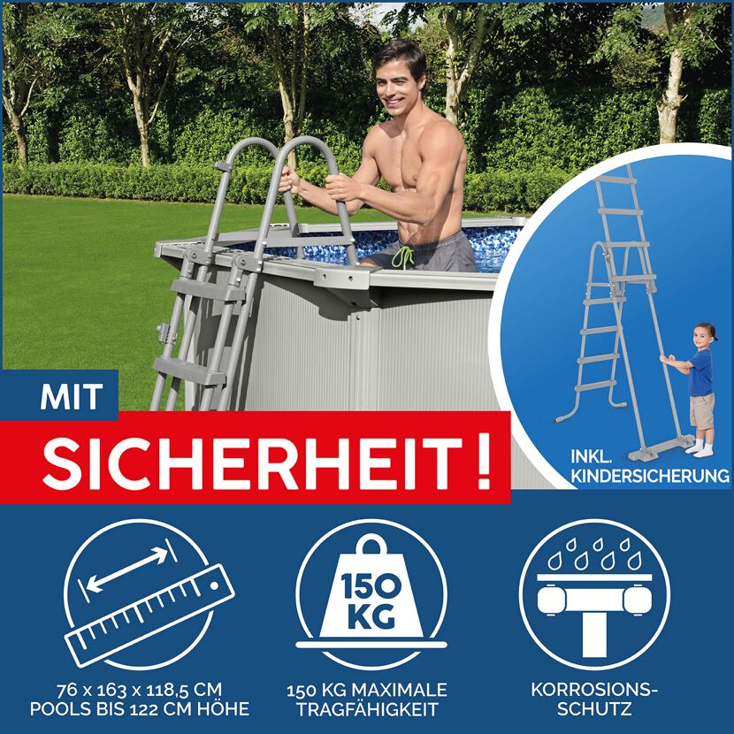 Poolleiter mit Kindersicherung