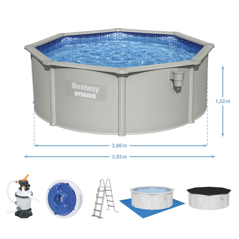Bestway Stahlwandpool Hydrium mit Zubehör