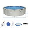Bestway Stahlwandpool Power Steel, rund, grau, 460 x 122 cm