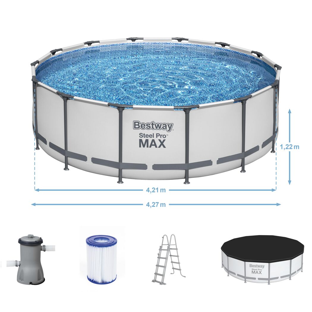 Bestway Steel Pro MAX Pool-Set mit Zubehör.