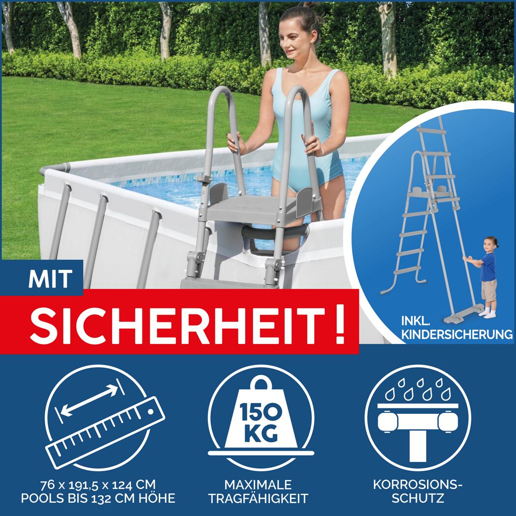 Poolleiter für Stahlrahmenpools bis 132 cm Höhe