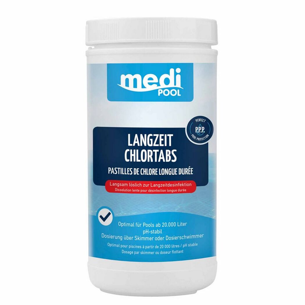 Dose mit Medi Pool Langzeit-Chlortabs