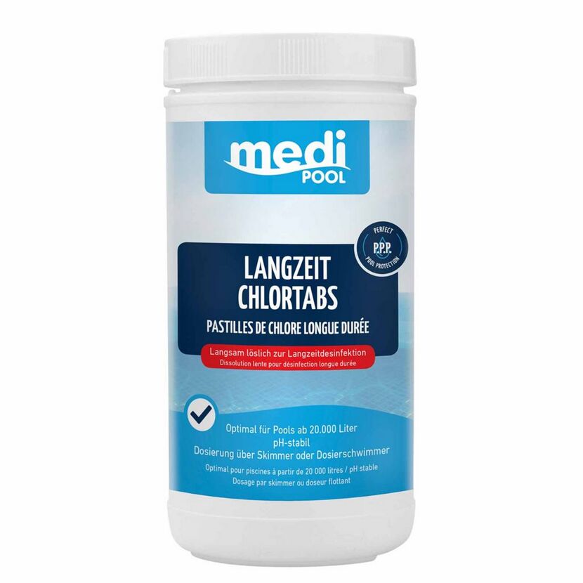 Dose mit Medi Pool Langzeit-Chlortabs